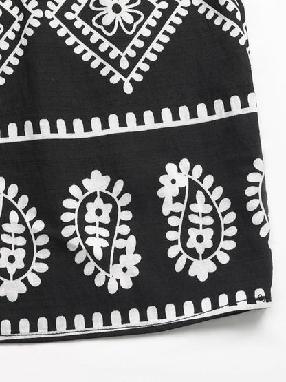 Printed Square Neck Maxi Cami Dress - Crowned Energy CO.