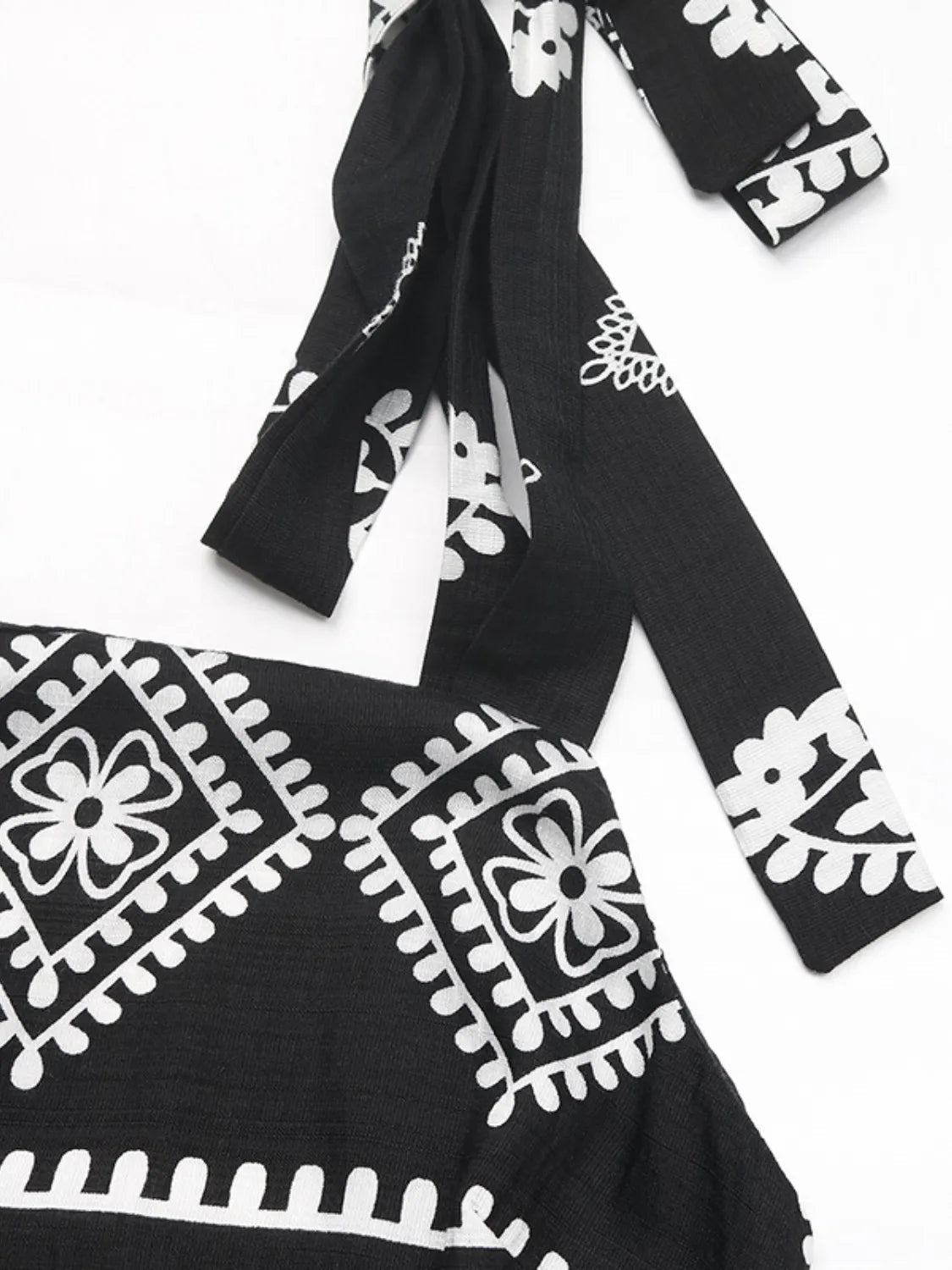 Printed Square Neck Maxi Cami Dress - Crowned Energy CO.