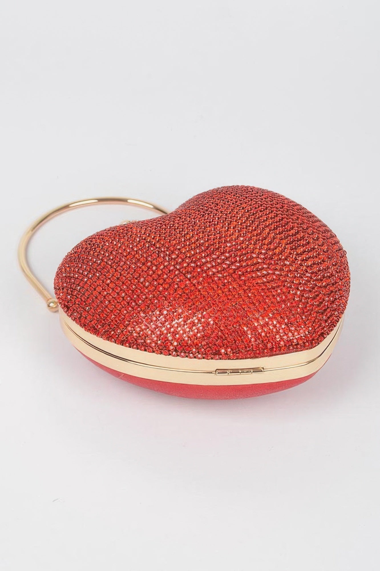 Rhinestone Heart Shape Party Clutch - Goddess Vibes