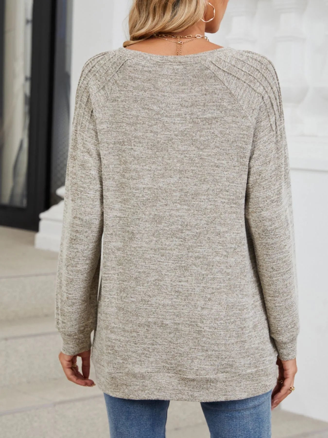 Round Neck Long Sleeve T-Shirt - Goddess Vibes