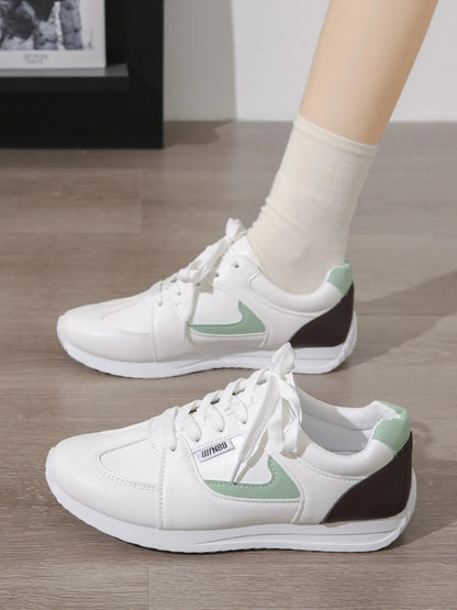 Round Toe Contrast Sneakers - Goddess Vibes