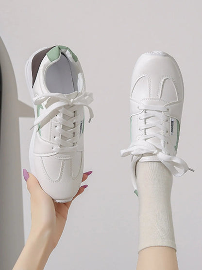Round Toe Contrast Sneakers - Goddess Vibes
