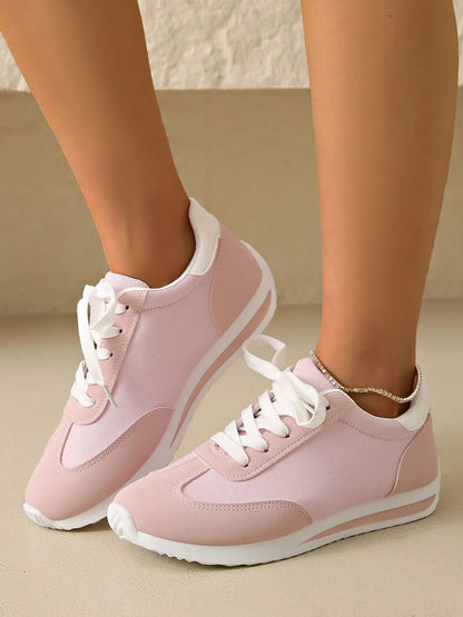 Round Toe Lace Up Sneakers - Goddess Vibes