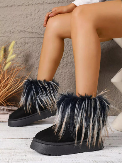 Round Toe Platform Boots - Goddess Vibes