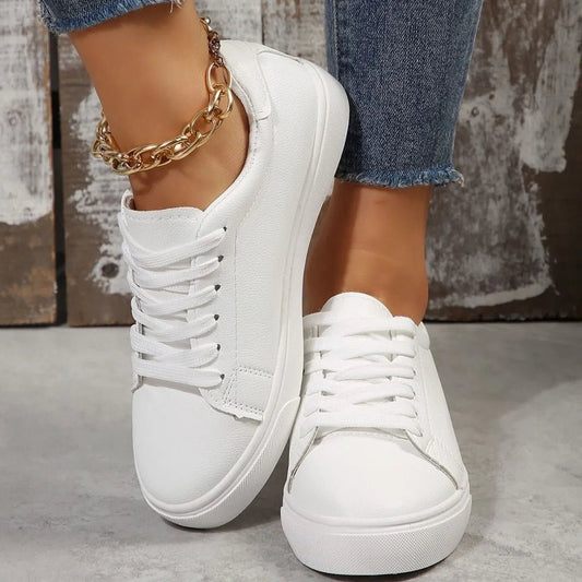 Round Toe Platform Sneakers - Goddess Vibes