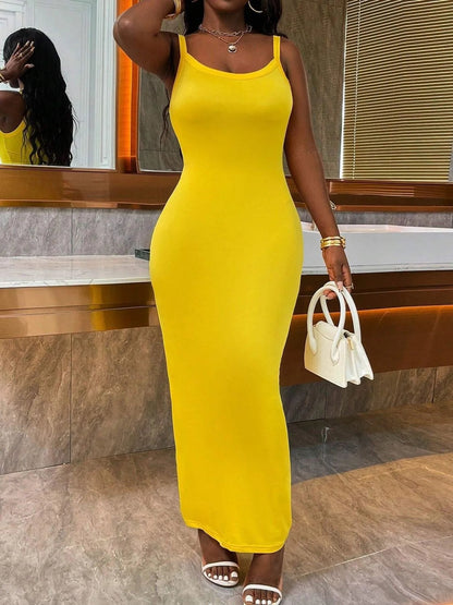 Scoop Neck Maxi Cami Dress - Goddess Vibes