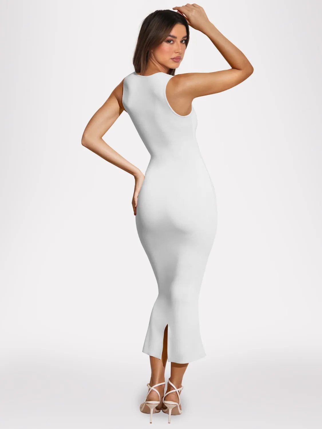 Slit Back Sleeveless Maxi Tank Dress - Goddess Vibes