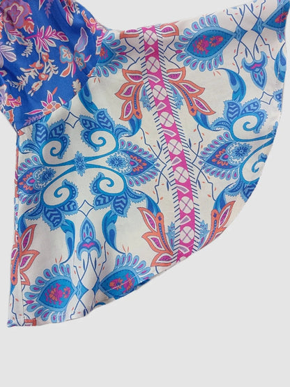 Smocked Off - Shoulder Printed Top and Skirt Set - Goddess Vibes