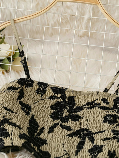 Smocked Printed Cami and Skirt Set - Goddess Vibes