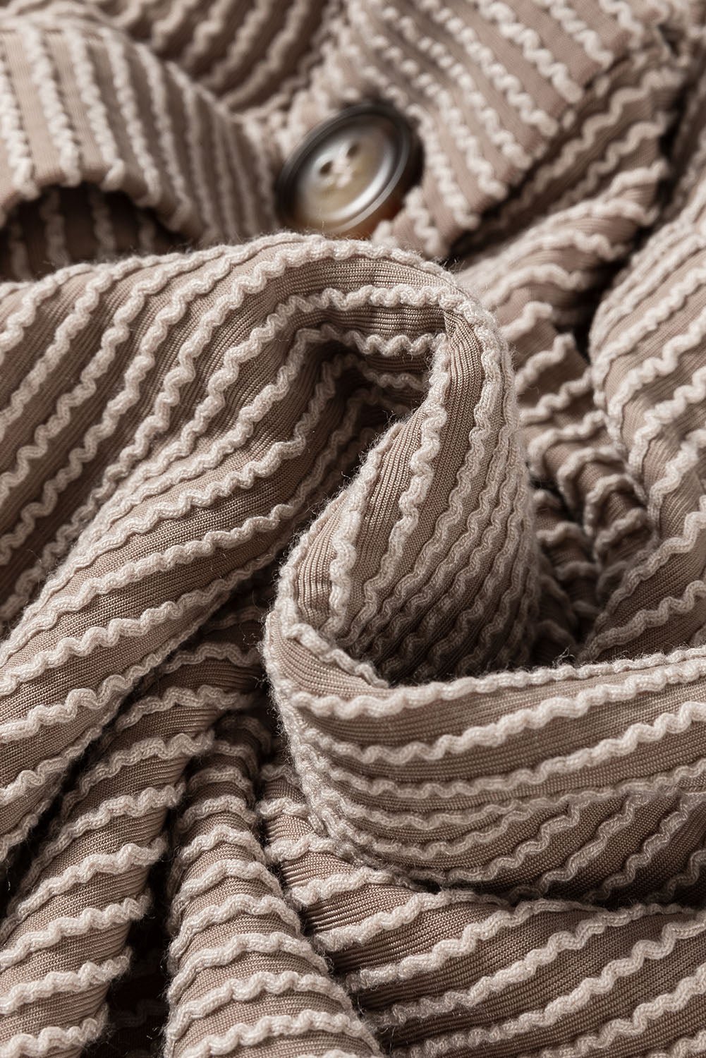 Smoke Gray Solid Corded Drop Shoulder Plus Size Shacket - Goddess Vibes