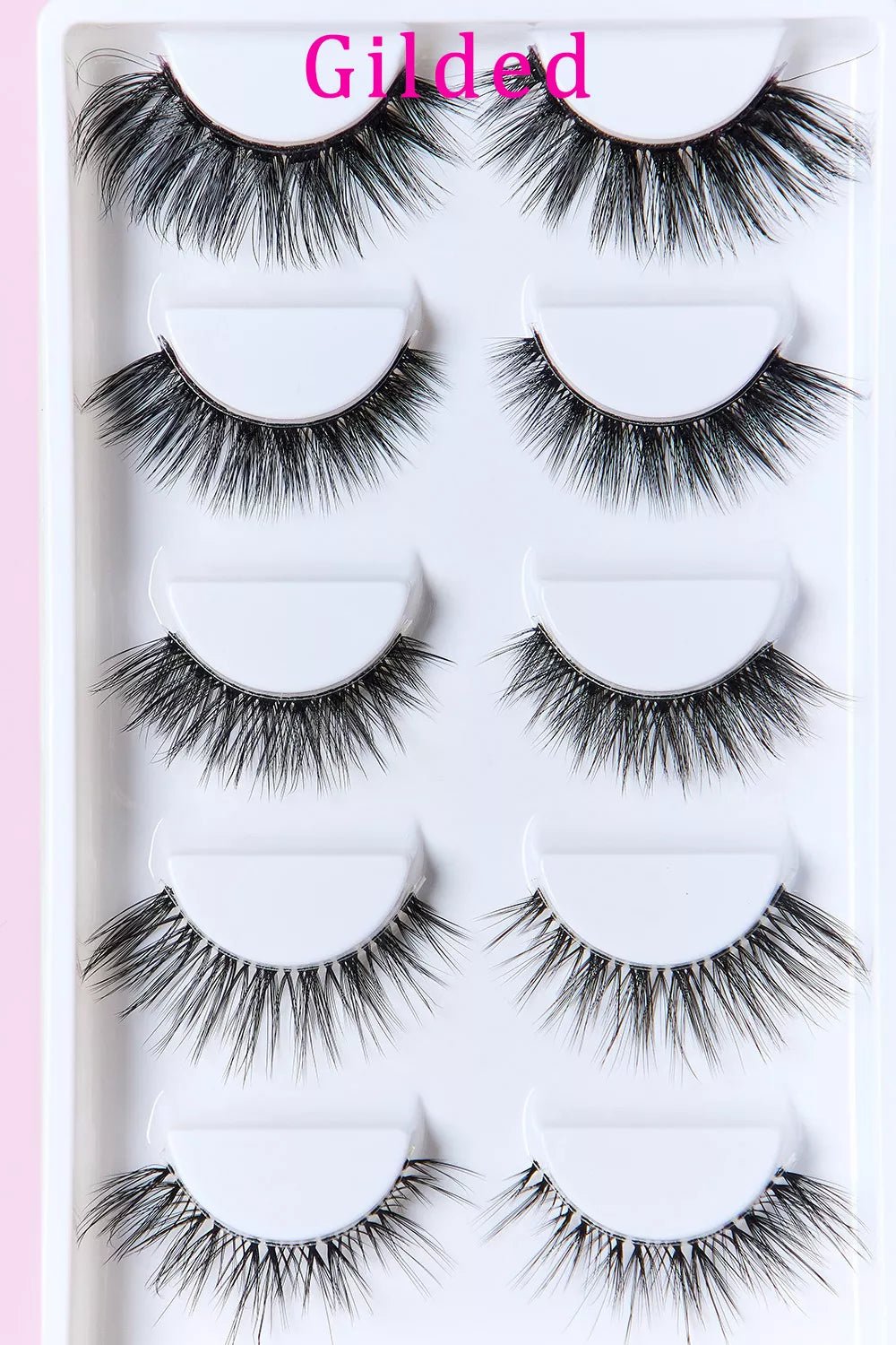 SO PINK BEAUTY Faux Mink Eyelashes Variety Pack 5 Pairs - Goddess Vibes