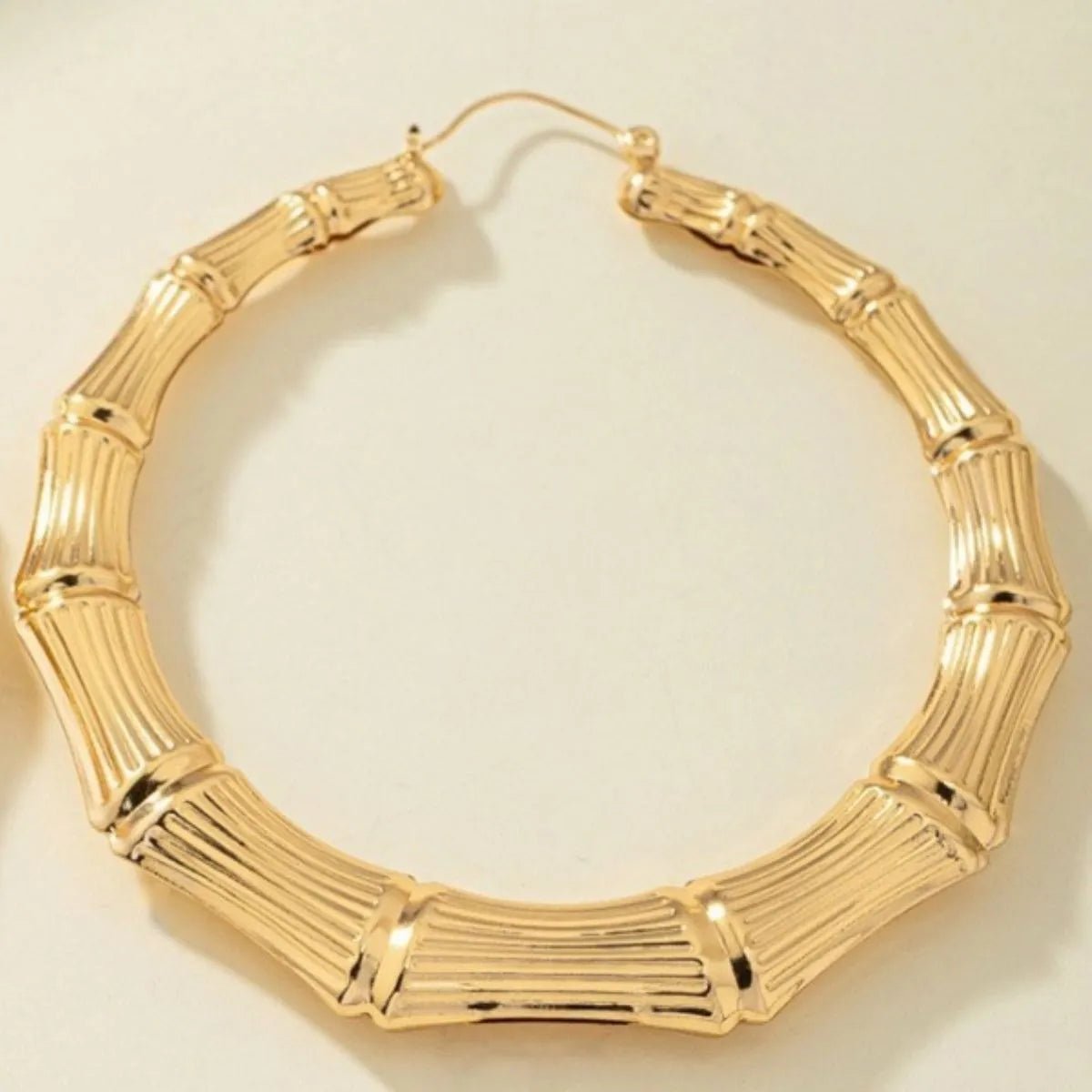 Stainless Steel Textured Hoop Earrings - Goddess Vibes