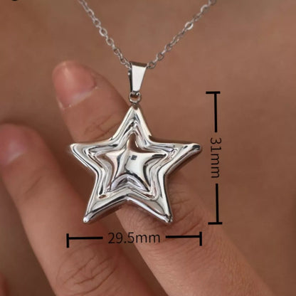 Stainless Steel Zircon Star Necklace - Goddess Vibes