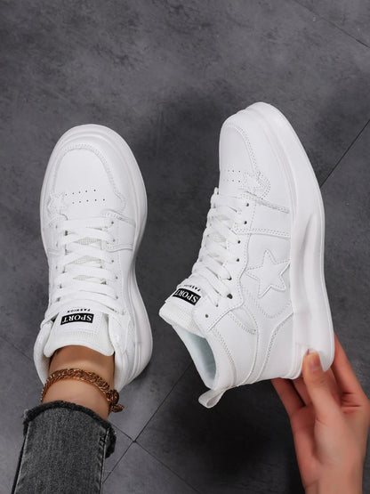 Star Pattern Lace Up Sneakers - Goddess Vibes