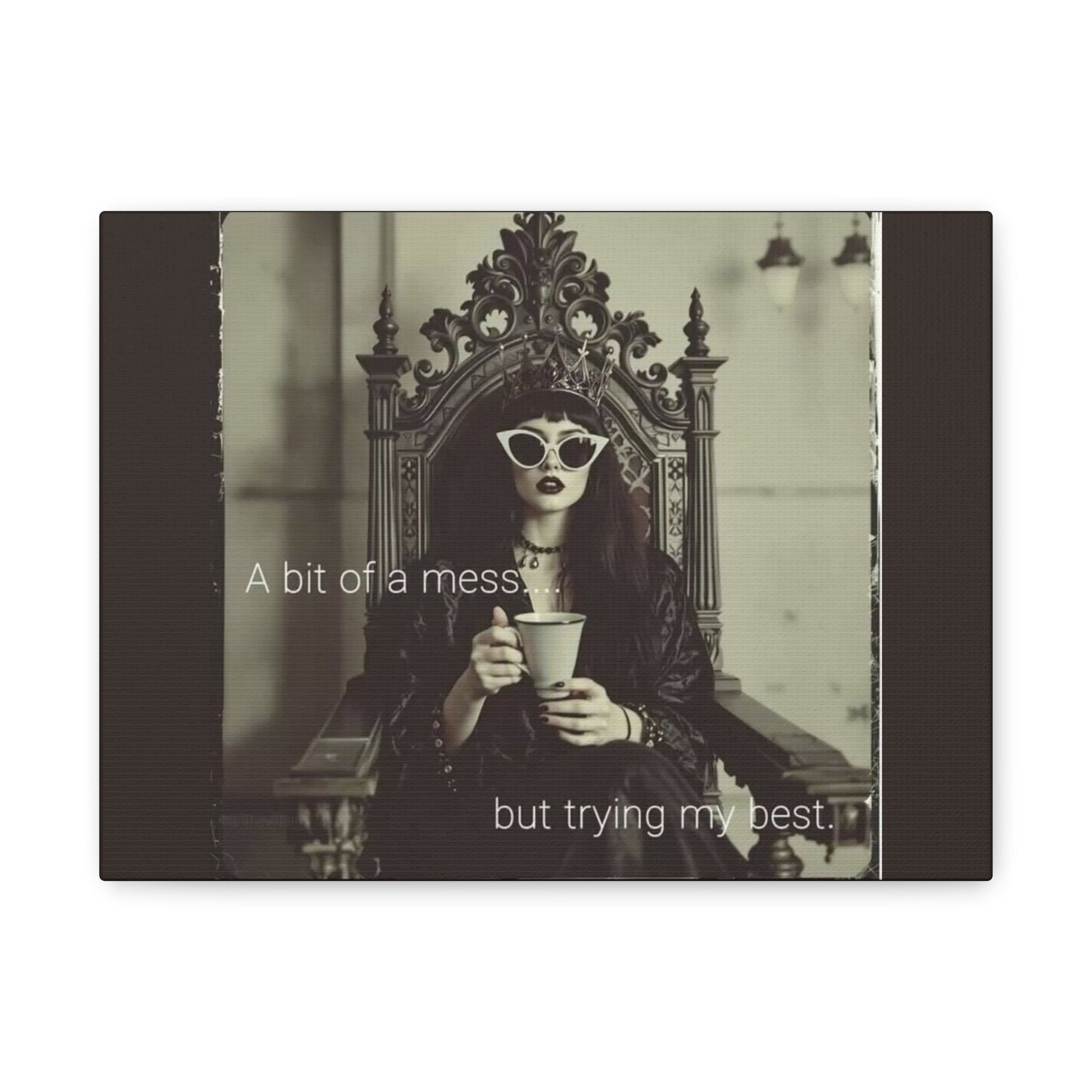 Stretched Canvas Wall Art, Motivational Decor for Home, Inspirational Quote Art for Living Room or Office - Goddess Vibes