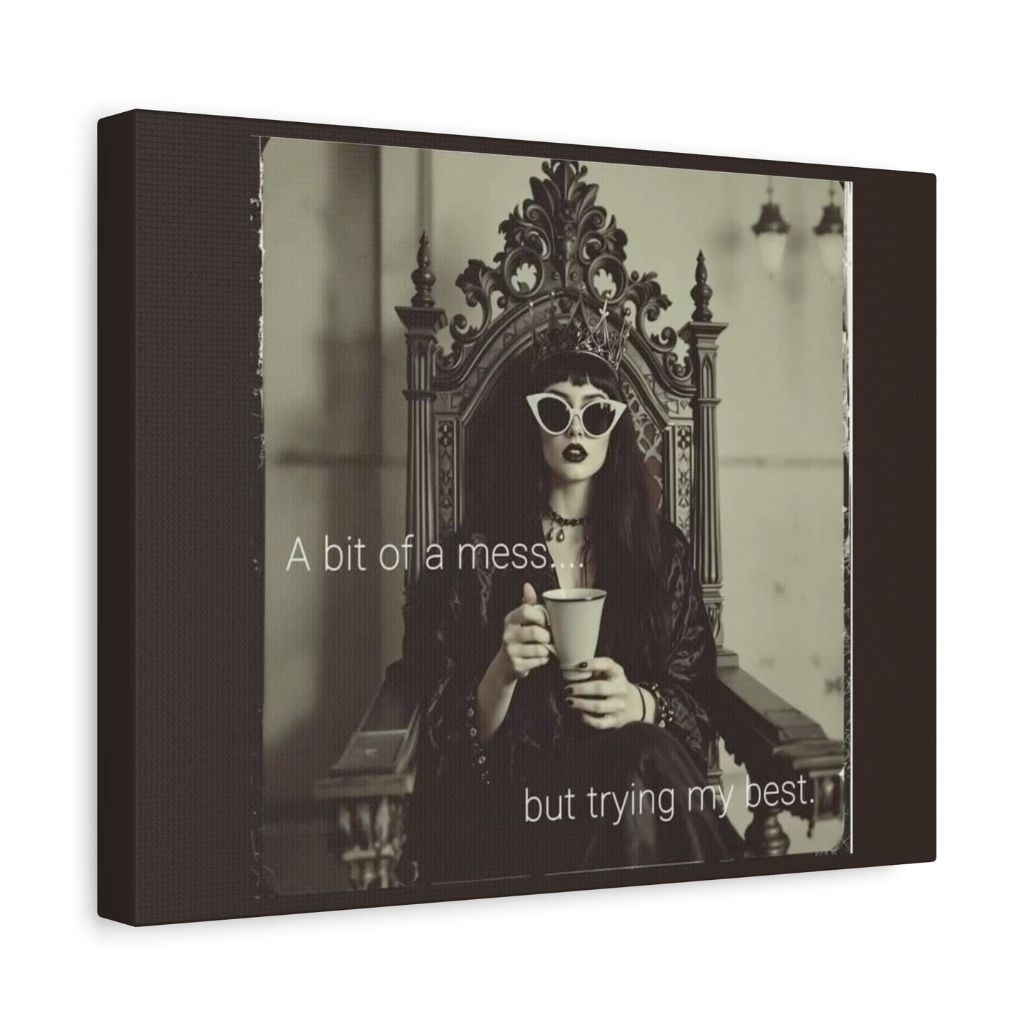 Stretched Canvas Wall Art, Motivational Decor for Home, Inspirational Quote Art for Living Room or Office - Goddess Vibes