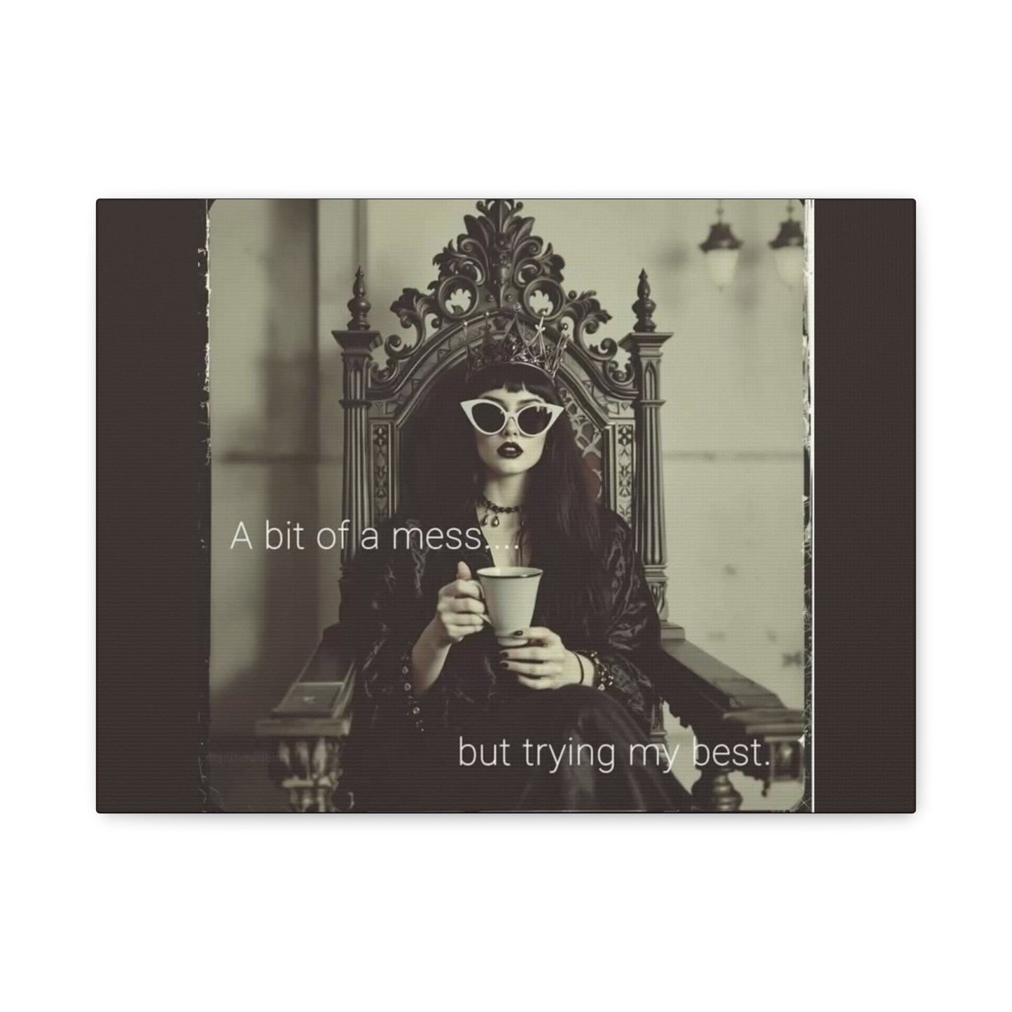 Stretched Canvas Wall Art, Motivational Decor for Home, Inspirational Quote Art for Living Room or Office - Goddess Vibes