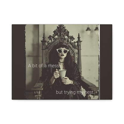 Stretched Canvas Wall Art, Motivational Decor for Home, Inspirational Quote Art for Living Room or Office - Goddess Vibes