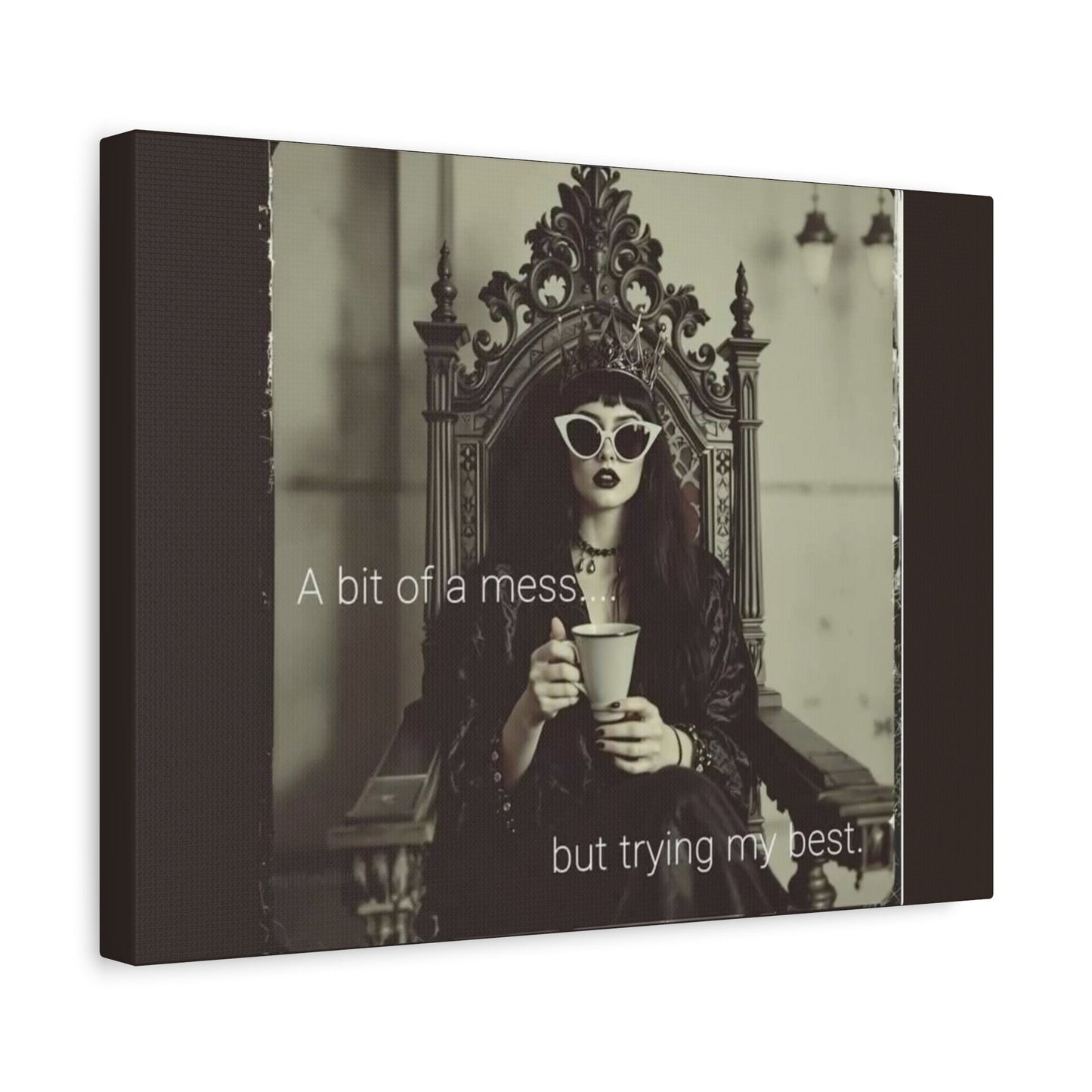 Stretched Canvas Wall Art, Motivational Decor for Home, Inspirational Quote Art for Living Room or Office - Goddess Vibes