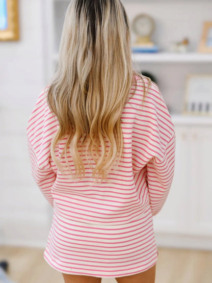 Striped Top and Skirt Set with Drawstring - Goddess Vibes