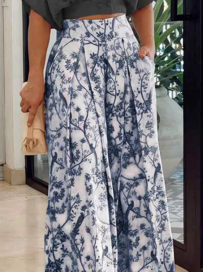 Surplice Top and High Waist Pants Set - Goddess Vibes