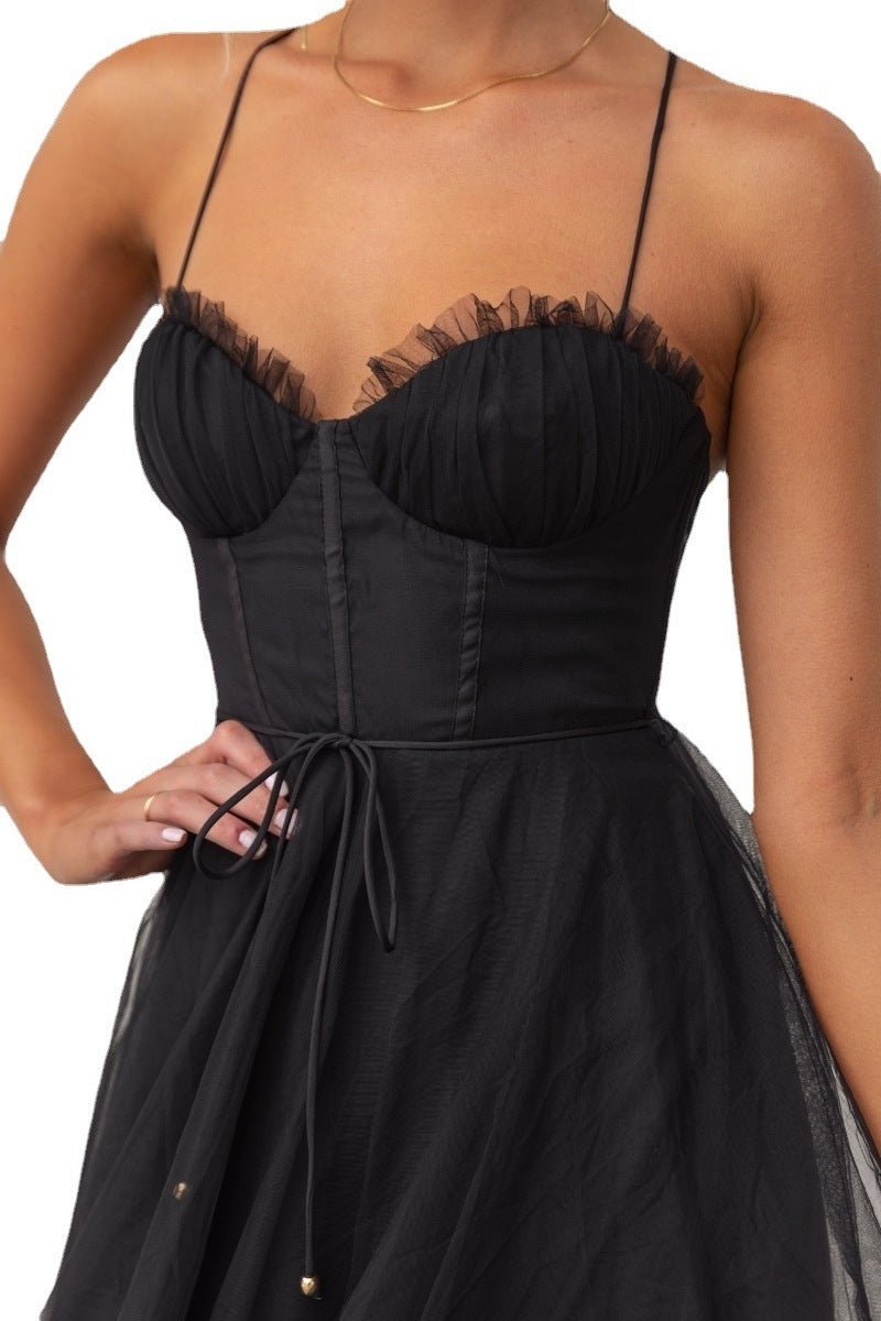 Temperament Camisole Mesh Party Evening Dress - Goddess Vibes