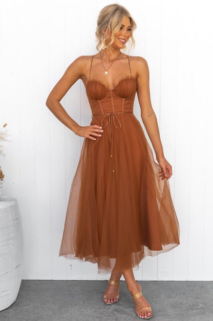 Temperament Camisole Mesh Party Evening Dress - Goddess Vibes