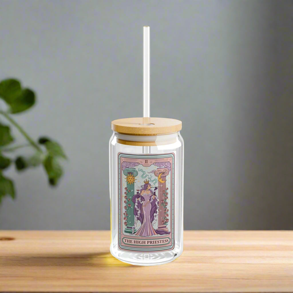 The High Priestess Elegant Glass Sipper - Goddess Vibes