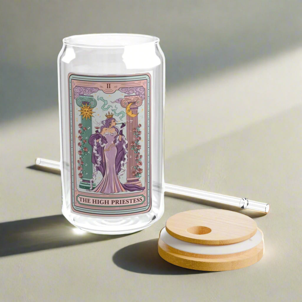 The High Priestess Elegant Glass Sipper - Goddess Vibes