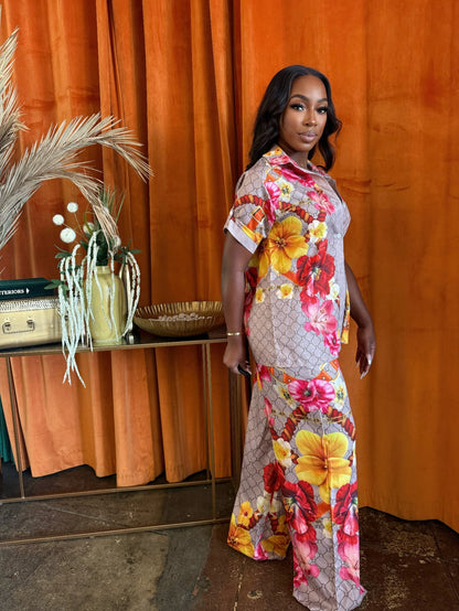 Tropical Muse Pants Set - Goddess Vibes