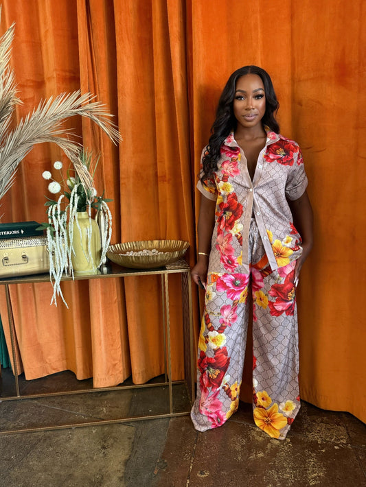 Tropical Muse Pants Set - Goddess Vibes