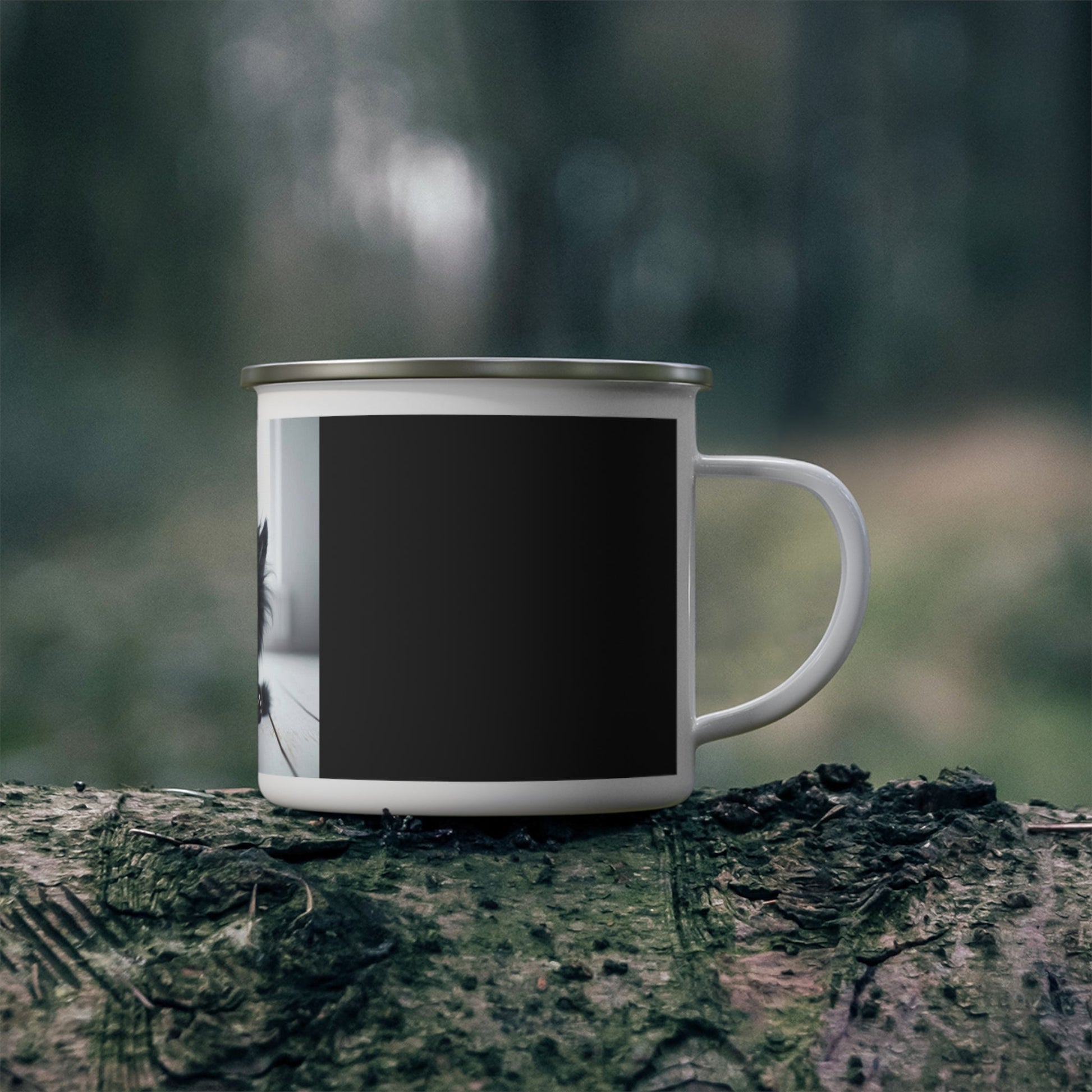 Whimsical Cat Enamel Camping Mug, Cute Coffee Cup, Outdoor Mug, Pet Lover Gift, Nature Adventure Accessory - Goddess Vibes