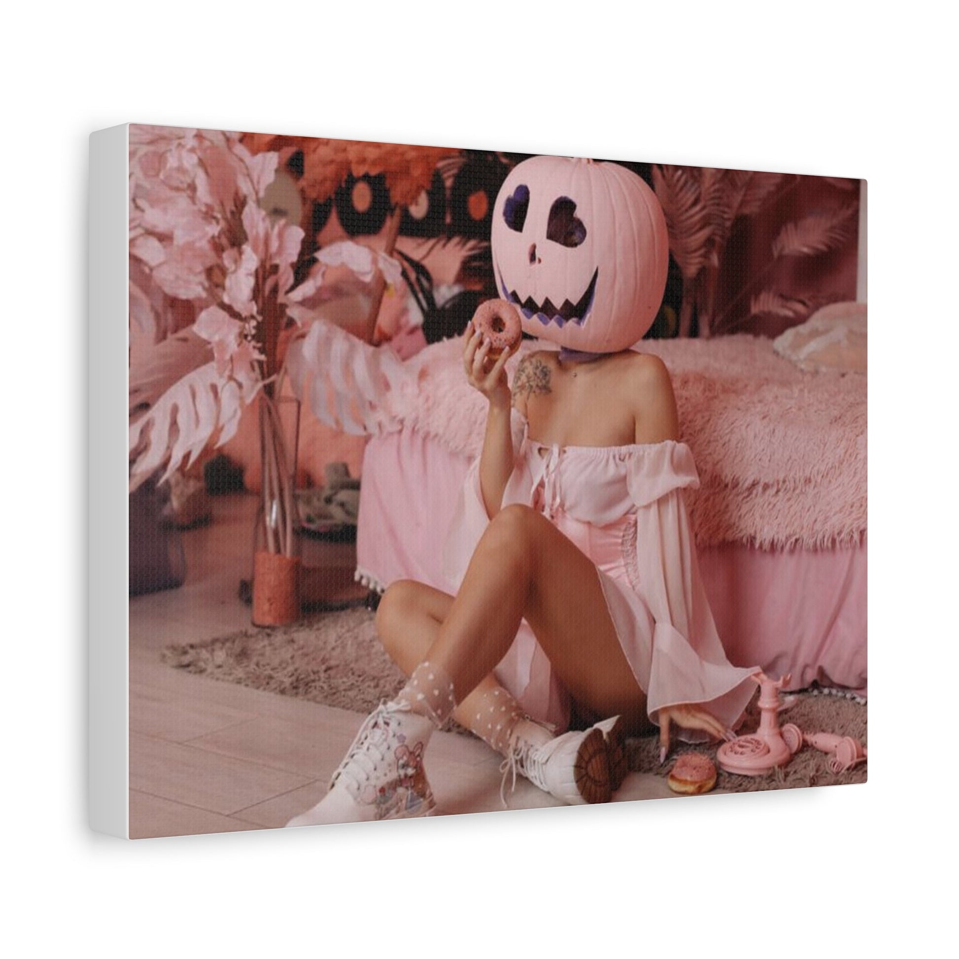 Whimsical Pumpkin Canvas Art, Halloween Home Décor - Goddess Vibes