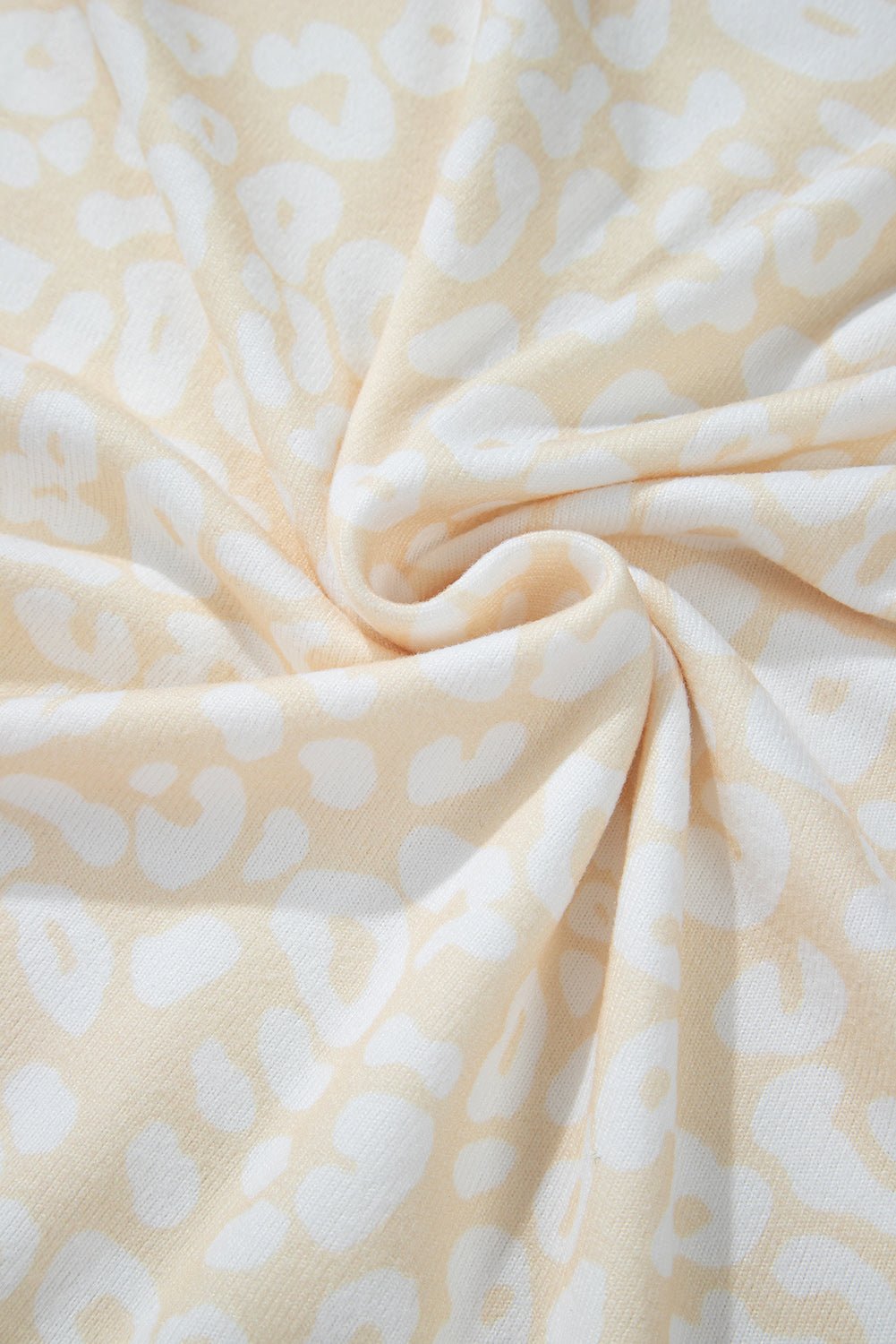 White Cheetah Print Two Piece Loose Fit Cozy Loungewear - Goddess Vibes