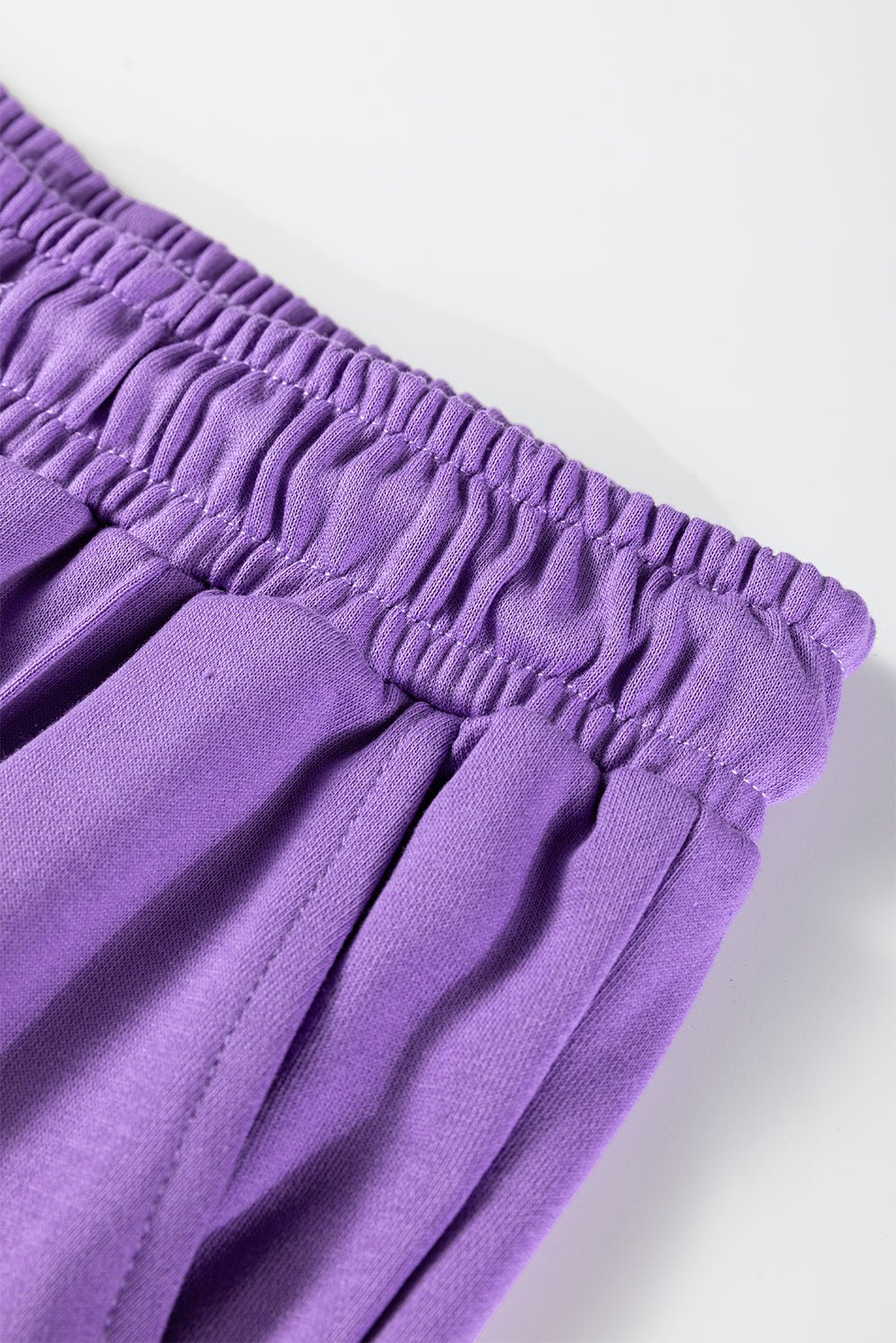 Wisteria Solid Color Collared Pullover and Central Seam Pants Set - Goddess Vibes