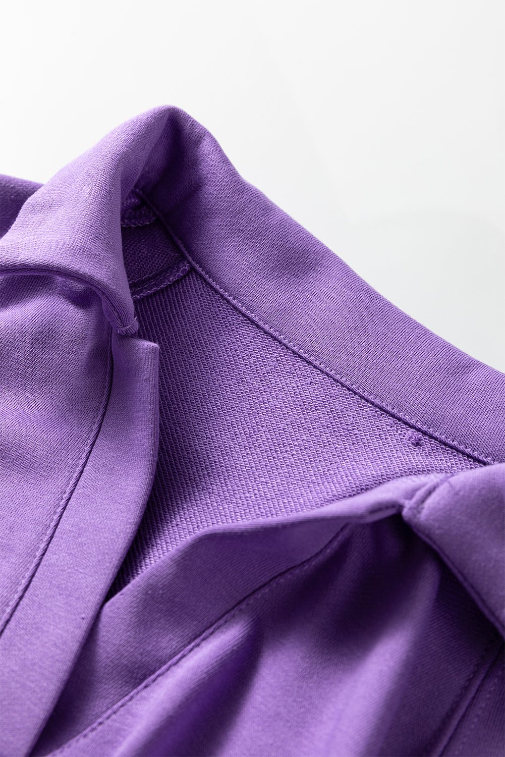 Wisteria Solid Color Collared Pullover and Central Seam Pants Set - Goddess Vibes