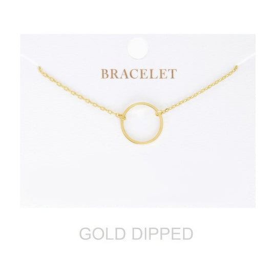 Women's Gold Dipped Open Circle Bracelet - Goddess Vibes